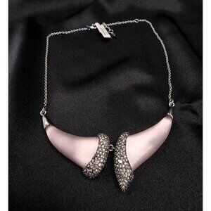 Rare Find NEW ALEXIS BITTAR Two-Horn Pendant Necklace